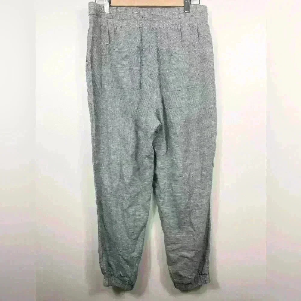 Loft Outlet Jogger Womens Size Medium Sweatpant Drawstring Waist Light Gray